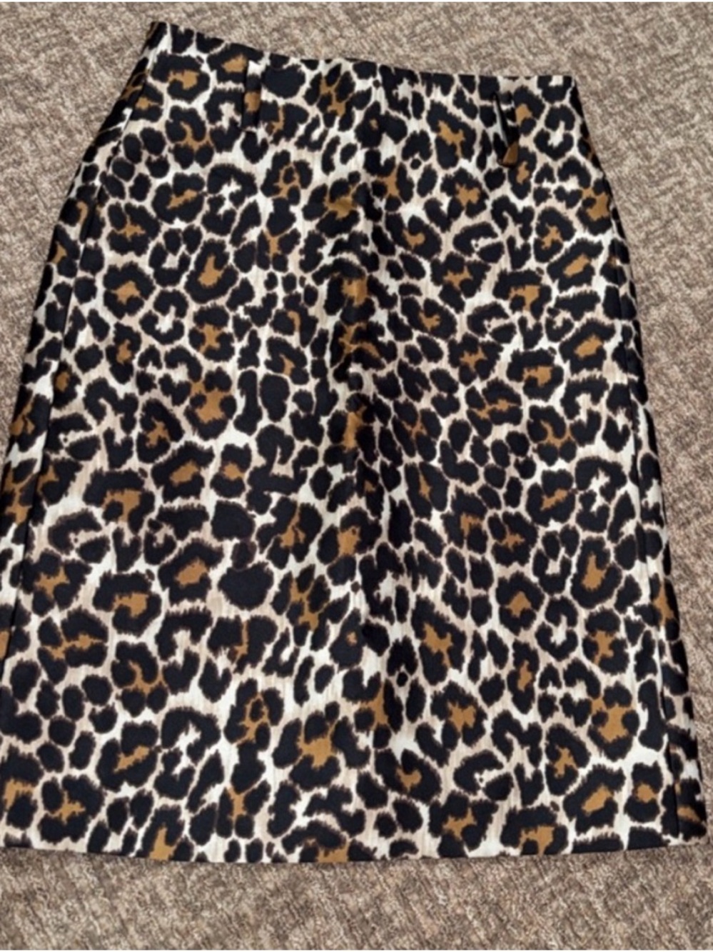 J. Crew Leopard-Print Pencil Skirt in Black, White & Brown